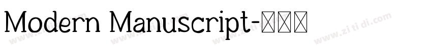 Modern Manuscript字体转换